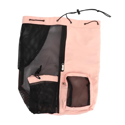 NYSUZHOUJI Mesh-Strandrucksack, Leichter, atmungsaktiver Mesh- und PVC-Schwimmrucksack für Gymnastiktanz (Rosa) von NYSUZHOUJI