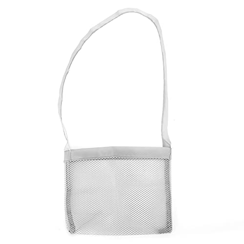 NYSUZHOUJI Netztasche, tragbare Nylon-Aufbewahrungstasche mit Muscheln, Netz-Strandtasche, Muscheltaschen für Strandspielzeug, Grau von NYSUZHOUJI