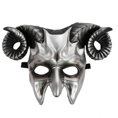 NZDFH 2pc Halloween Horror Maske, Horn Maske, Cosplay Maskerade-deko Karneval Requisiten, Halloween Masken von NZDFH