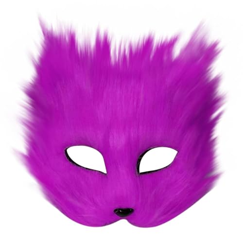 NZDFH Halloween Masken, Masken für Maskerade Partys, Halbes Gesicht Requisiten für Männer und Frauen Gesichtsmasken, Halloween Fuchs-Simulationsmaske von NZDFH