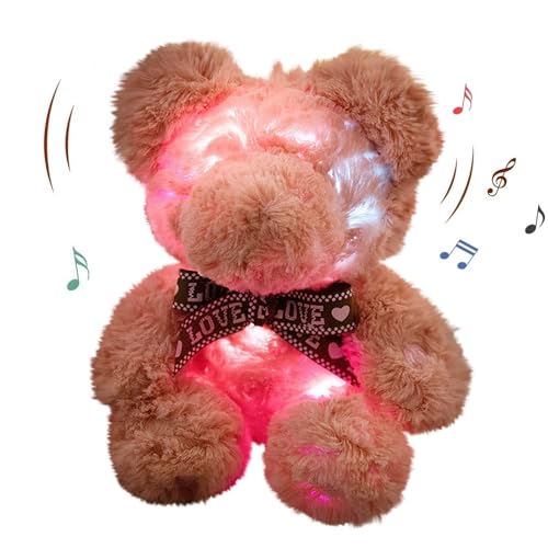 NZDFH Leuchtender Teddybär mit Aufnahmefunktion Personalisierte Geschenke Sprechendes Kuscheltier Teddybär Klein Geschenke für Frauen Lustige Geschenke Geschenke für Mädchen Pärchen Geschenke von NZDFH