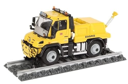 NZG - NZG9104 - Mercedes Benz Unimog U 430 Jaune ZAGRO Rail/Route des chemins de fer allemand DB - Echelle : 1/50 von NZG