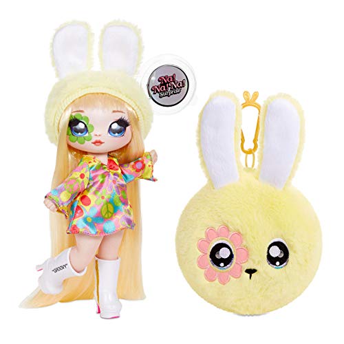 Na! Na! Na! Surprise 2-in-1 Fashion Doll und Plüschtasche - Sammlerstücke - Serie 4 - Bebe Groovy(Die Verpackung kann variieren.) von MGA Entertainment