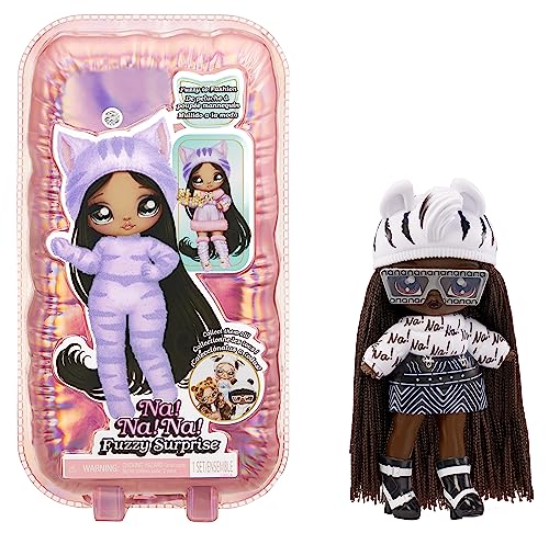 Na! Na! Na! Surprise Fuzzy Surprise Serie 1 - Zara Zebra - 18 cm posierbare Modepuppe - Zebra-inspiriert mit beflocktem Körper, Beanie, Brille, Outfit, und Schuhe - Spielzeug für Kinder ab 4 Jahren Na! Na! Na! Surprise Fuzzy Surprise Serie 1 - Zara Zebra - 18 cm posierbare Modepuppe - Zebra-inspiriert mit beflocktem Körper, Beanie, Brille, Outfit, und Schuhe - Spielzeug für Kinder ab 4 Jahren von Na! Na! Na! Surprise