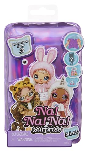 Na Na Na Surprise Minis Serie 3-10 cm Modepuppe - Geheimnisvolle Verpackung mit Konfettiüberraschung - Inklusive 1 Puppe, Outfit und Schuhe - Beweglich - Kinderspielzeug - Geeignet ab 4 Jahren von Na! Na! Na! Surprise