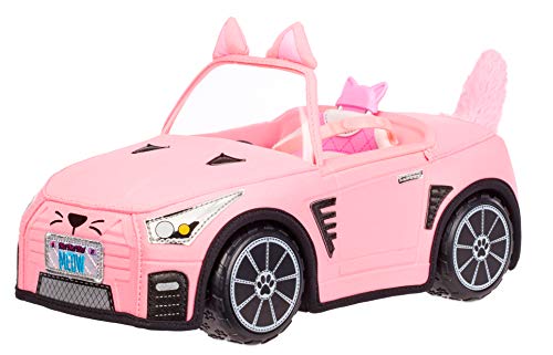 Na! Na! Na! SurpriseSoft Plüsch-Cabriolet - rosa Puppenfahrzeug im Katzen Design - passend für alle Na! Na! Na! SurprisePuppen - ab 3 Jahren - -Auto für Mädchen von Na! Na! Na! Surprise