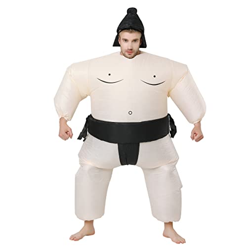 FXICH Sumo Wrestler Costume Inflatable Adults, Halloween Karneval Fasching Party Blow-Up Dress (Lustige Kostüme, Aufblasbare Spaßkostüm) 150-190cm von FXICH