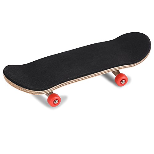 Nachukan Finger-Skateboards aus Ahornholzlegierung mit Box reduzieren den Druck, Kindergeschenke für Skateboard-Fans (Rot) von Nachukan