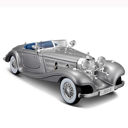 NaiiiL Maßstab 1/18 Legierung Fahrzeuge Modell, Kompatibel Für Benz 500K Typ Cabrio Oldtimer Modell 1936, Erwachsenenspielzeug Und Geschenk, 11,4 X 4 Zoll von NaiiiL