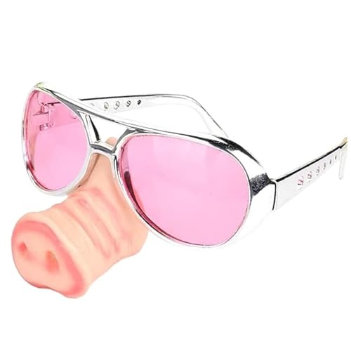 Funky Sonnenbrille, Partygläser Schwein Nase Neuheit Sonnenbrille Funky Sonnenbrillen Lustige Sonnenbrille für Erwachsene, Kinderpartyzubehör für Halloween, Geburtstag, Masquerade Bachelor Party von Naisicatar