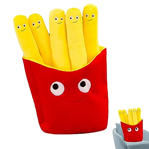 Geschenke für Mädchen, Plüschspielzeug 19,7 Zoll Funny Pommes Pommes Weich lustig gefülltes Spielzeug Cartoon Simulation Pommes Kissen Plüschplütigungen Spielzeugfestival Dekor für Sofa Kissen Geburt von Naisicatar