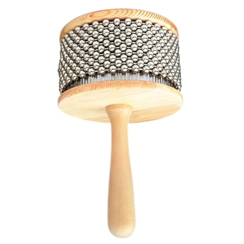 Naisicatar Percussion Instrument, Cabasa 4.5 '' Edelstahlholz -Holzgriff Lateinische Percussion für Bandmusikausbildung, Hand -Percussion -Instrumente von Naisicatar