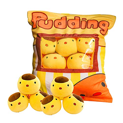 Niedliche Snack-Kissen Kuscheltier Spielzeug Pudding Dekorative abnehmbare Kitty Cat Dolls Kreative Spielzeuggeschenke für Teenager Mädchen Kinder von Naixin