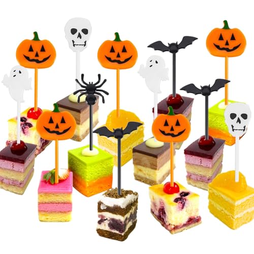 Namalu 50 Piezas Halloween Cupcake Toppers Kunststoff Toppers Kürbis Fledermaus Schädel Geister Frucht Picks Cocktail Picks Tortendeko Zahnstocher für Spieße Snacks Geburtstag Partyartikel Namalu 50 Piezas Halloween Cupcake Toppers Kunststoff Toppers Kürbis Fledermaus Schädel Geister Frucht Picks Cocktail Picks Tortendeko Zahnstocher für Spieße Snacks Geburtstag Partyartikel von Namalu