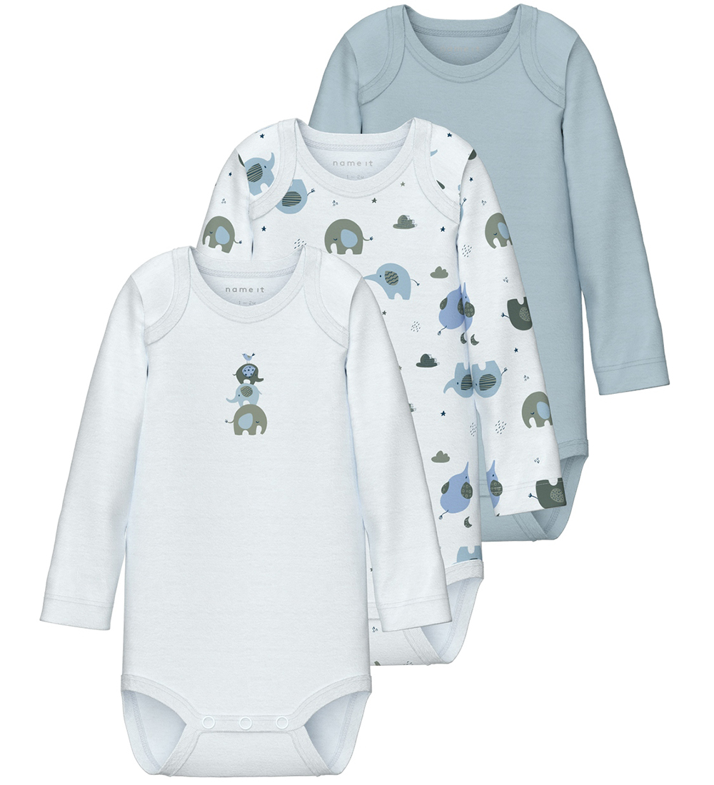 Name It Body l/ä - Noos - NbmBody - 3er-Pack - Baby Blue - Name It - 74 - Body L/Ä Name It Body l/ä - Noos - NbmBody - 3er-Pack - Baby Blue - Name It - 74 - Body L/Ä von Name It