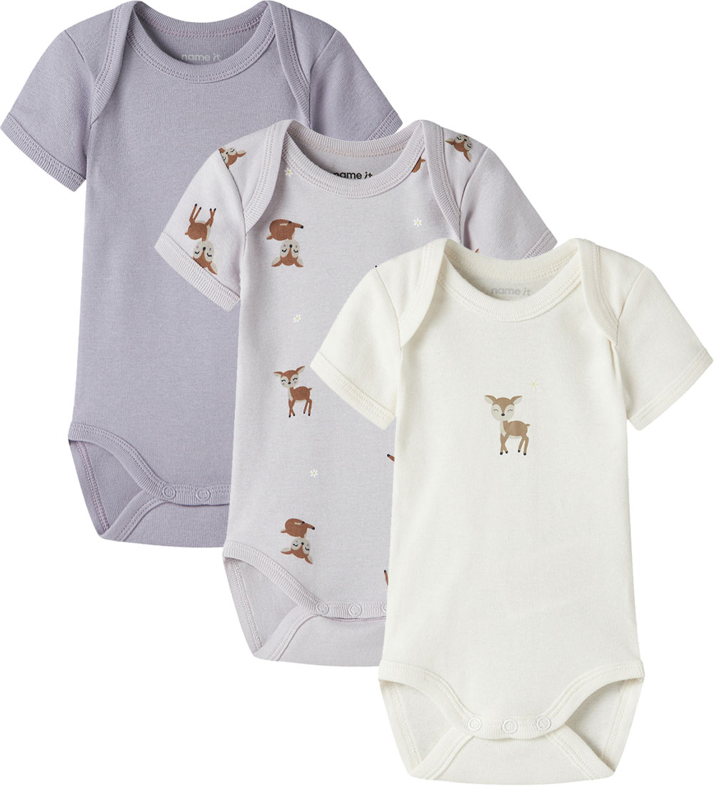 Name It Bodys k/ä - Noos - NbfBody - 3er-Pack - Lilac Marble/W/J - Name It - 56 - Body K/Ä Name It Bodys k/ä - Noos - NbfBody - 3er-Pack - Lilac Marble/W/J - Name It - 56 - Body K/Ä von Name It