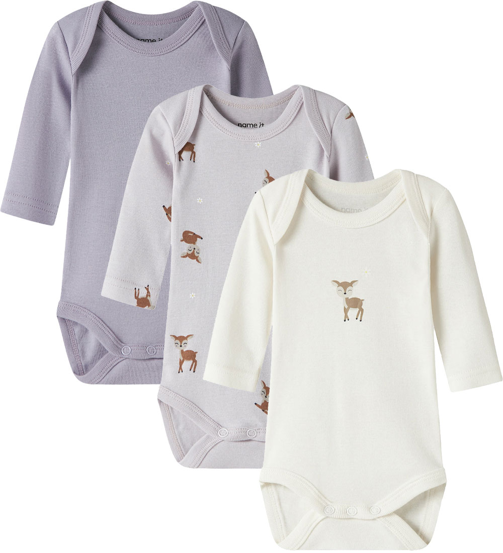 Name It Bodys l/ä - Noos - NbfBody - 3er-Pack - Lilac Marble/W/J - Name It - 62 - Body L/Ä Name It Bodys l/ä - Noos - NbfBody - 3er-Pack - Lilac Marble/W/J - Name It - 62 - Body L/Ä von Name It
