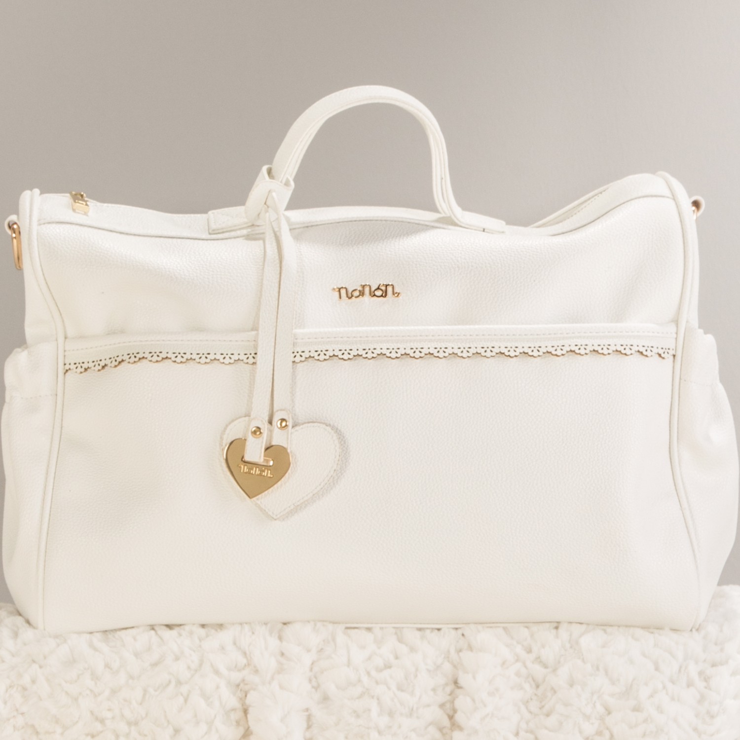 Wandertasche Nanan White Faux Leather von Nanan