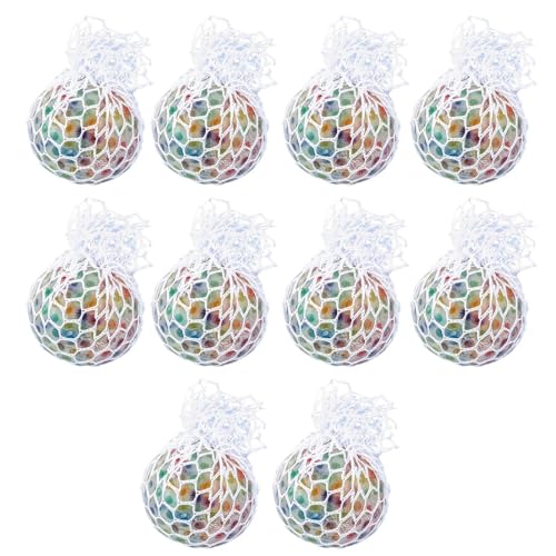 10 Stück Stressbälle Mit Netz,Regenbogen Antistressbälle Quetschball, Mi-NI Stress Balls, Fun Mesh Bälle, Stressbälle Kinder Squeeze Ball Zum Entspannen Für Angst Abbauen Und Beruhigung von Nankoyal