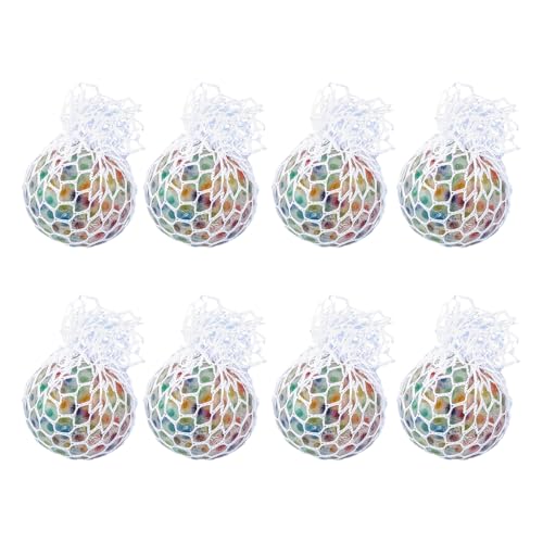 8 Stück Stressbälle Mit Netz,Regenbogen Antistressbälle Quetschball, -NI Stress Balls, Fun Mesh Bälle, Stressbälle Kinder Squeeze Ball Zum Entspannen Für Angst Abbauen Und Beruhigung von Nankoyal