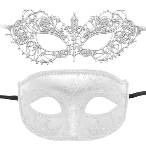 Maskenball,2p-cs Lady Of Luck Venezianische Maske Maskenball Maske Damen Glitzer Geheimnisvollen Gesichtsbedeckungen Aus Spitze Maskerade Maske Damen Lady Of Luck Venezianische Maske Metall von Nankoyal