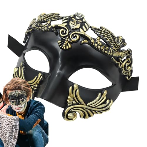 Nankoyal Cosplay Mittelalter Gesichtsbedeckung, Maskerade Party Gesichtsbedeckung,Halloween Mysteriöse Luxus-Gesichtsdekorationshülle | Antike griechisch-ägyptische Herren-Maskenhülle für von Nankoyal