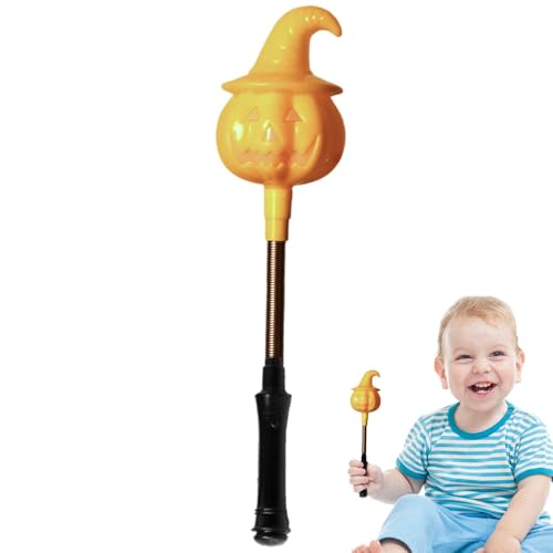 Nankoyal Halloween-Taschenlampe,Halloween-Leuchtspielzeug | Halloween leuchtender Geisterstab,Leuchtender Kürbisstab für gruseligen Spaß, Geister-Blinkstab zum Feiern mit Halloween-Kürbisgeist als von Nankoyal