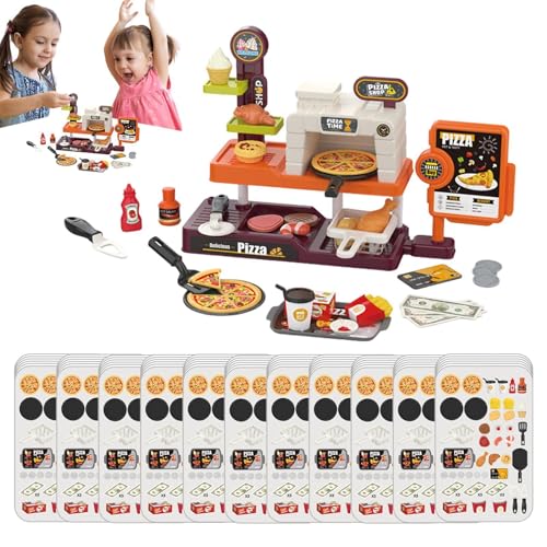 Nankoyal Küchenspielset für Kinder,Küchenspielset - Tragbares Lebensmittelgeschäft-Kinderspielset mit Lichtern und Geräuschen - Multifunktionales Transformationsspielzeug, interaktives Store-Spielset von Nankoyal