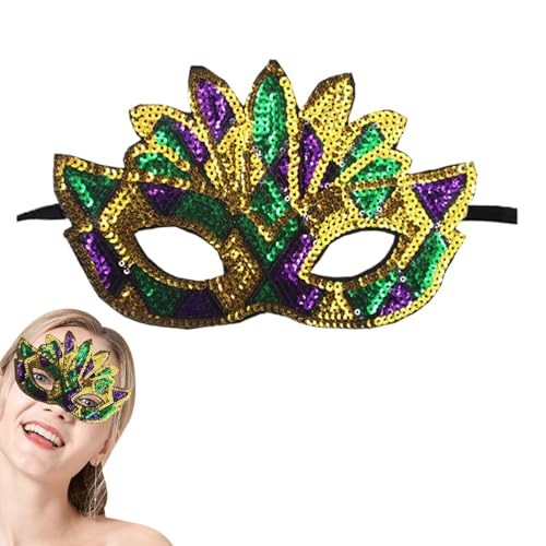 Nankoyal Party Gesichtsbedeckung für Erwachsene - Elegante Kostüm Party Stoff Facepiece mit elastischem Seil - Erwachsene Outfit Dekoration Maske für Fancy Ball Karneval Maskerade Halloween von Nankoyal