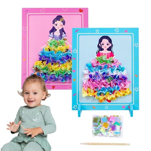 Nankoyal Poking Art Toys, Stoff Poking Art for Kids | Prinzessin Stofffahrzeug | Lustiges Reisespiel für Mädchen, kreative Lernaktivitäten, Dress -up -Spiel von Nankoyal