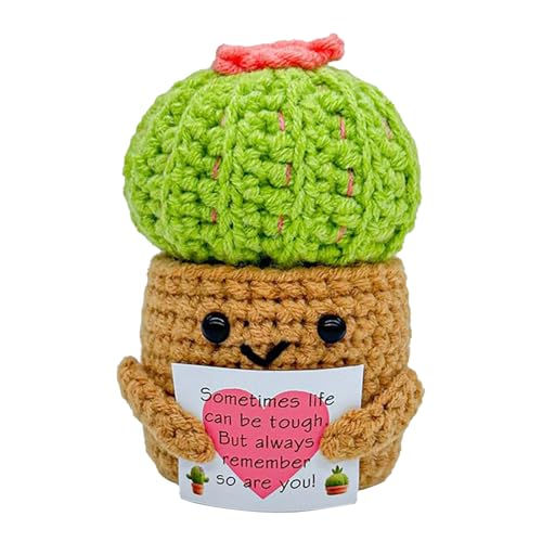 Nankoyal Positive Häkelpuppe | Schreibtisch Positiver Gehäkelter Kaktus Topf | Weiches Garn Strick Deko Mit Karte Für Schreibtisch Wohnzimmer Esstisch Nächte Nankoyal Positive Häkelpuppe | Schreibtisch Positiver Gehäkelter Kaktus Topf | Weiches Garn Strick Deko Mit Karte Für Schreibtisch Wohnzimmer Esstisch Nächte von Nankoyal