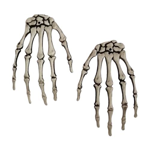 Nankoyal Skeletthände Wanddekoration,Skeletthände Halloween-,2 Stück Terror-Schädel-Hand-Requisiten | Abgetrenntes Handskelett-Modell, menschlicher Handknochen, Halloween-Dekoration für gruselige von Nankoyal