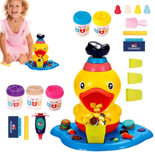 Nankoyal Spielen Sie farbiges Teigspielzeug, Tonteig-Spielset für Kinder,Modelliermasse-Teigwerkzeuge | Nudelmaschine für die Küche, Spielzeug als Chefkoch für fantasievolles Spielen, farbenfrohe von Nankoyal