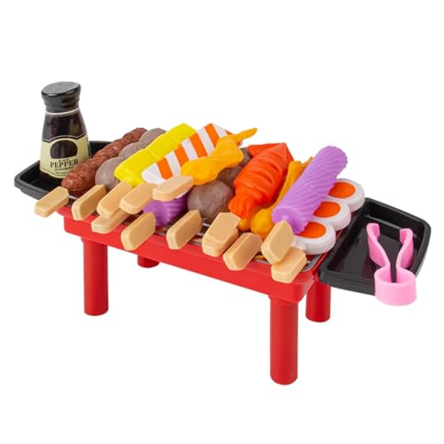 Nankoyal Spielzeuggrill | Grill-Food-Set | Küchen-Kochspielzeug-Set für Rollen- und Rollenspiele, lustiges, lehrreiches Geschenk für, Mädchen, Kinder von Nankoyal