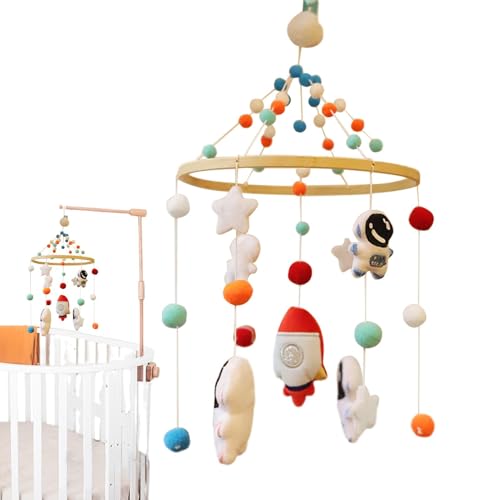 Nankoyal Windspiele für Kinderbett, Krippen-Mobile für Mädchen, Spiral-Autositz Toy Boy, Buntes Autositz-Mobile für Babys, Panda, Astronauten-Design für Kinderzimmer-Dekoration, und Mädchen von Nankoyal