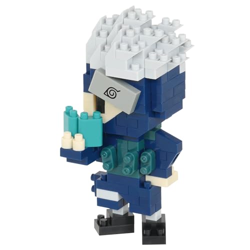 Nanoblock Bandai Kakashi Hatake - Mini-Bausteinfigur - Konstruktionsspiel - Bausatz für Manga-Pixel-Figur - NBCC137 von nanoblock