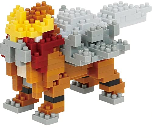 Nanoblock Klemmbaustein Set Pokémon Entei 240 Teile, Geschicklichkeitslevel 3, NBPM-090 von nanoblock