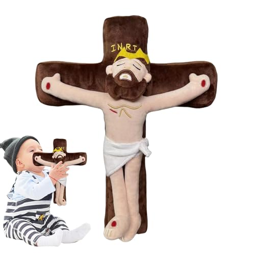 Ausgestopfter Jesus Für Kinder | Jesus-Puppe-Plüschtier, Mein Freund Jesus-Stofffigur, Herzerwärmendes Stoff-Jesus-Spielzeug | Niedliche Und Lustige Dekokissen-Dekoration Für Couch, Wohnzimmer, von Naqqios