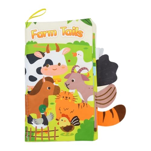 Baby Soft Book, Touch and Feel Babybücher - Tails Babybuch Niedliche sensorische Babybücher | Interaktive Bücher für Kleinkinder, Vorschul-Lernspielzeug Baby Soft Book, Touch and Feel Babybücher - Tails Babybuch Niedliche sensorische Babybücher | Interaktive Bücher für Kleinkinder, Vorschul-Lernspielzeug von Naqqios
