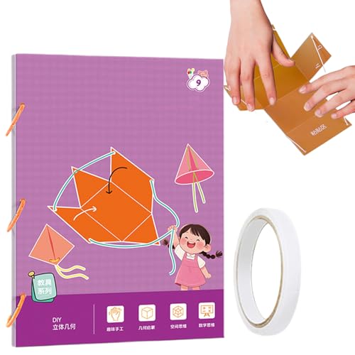 Mathematik Geometrie Buch,3D Geometrie Lernspielzeug Mit 9/12/15 Körpern - Flechtspiel Mit Schnur Für Jugendliche Mädchen Anfänger Homeschool Kindergarten Reise Mathematik Geometrie Buch,3D Geometrie Lernspielzeug Mit 9/12/15 Körpern - Flechtspiel Mit Schnur Für Jugendliche Mädchen Anfänger Homeschool Kindergarten Reise von Naqqios
