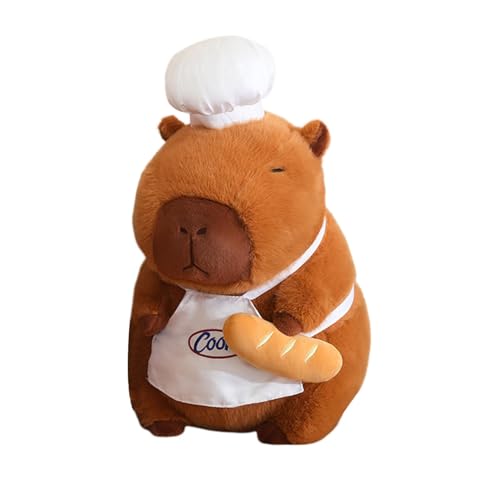 Naqqios Capybara-Plüsch – Capybara-Stofftier, Bezauberndes Capybara-Chef-Dressup-Plüschkissen | Süßes Capybara-Plüschtier, weiches Tier-Capybara-Spielzeug von Naqqios