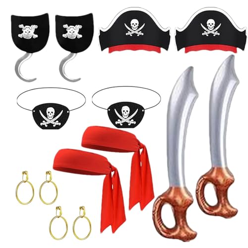 Naqqios Halloween-Piratenkostüm – Halloween-Piratenkostüm für Kinder, Piraten-Rollenspiel-Requisiten für Kinder | Halloween Cosplay – Saisonales modisches Bühnenoutfit für von Naqqios