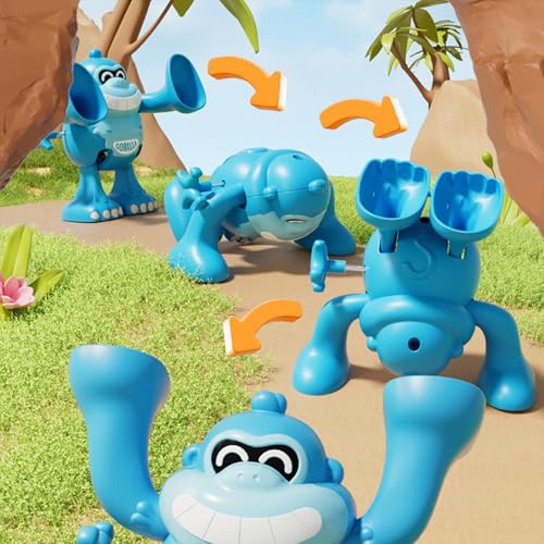 Naqqios Jouets À Remonter Pour enfantss - Jouets À Remonter Gorilla, Jouet Mécanique Gorilla Kids | Jouets À Remonter En Forme D'animal Mignon, Orang-outan, Retournement, Saut Périlleux Pour enfantss von Naqqios