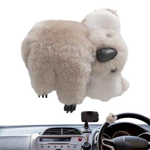 Naqqios -Kuscheltier Koala – Kuschelkoala-Autodekoration, süße Koalabär-Stoffpuppe | Auto-Innendekoration, Rucksack-Taschenanhänger, Auto-Ornament von Naqqios