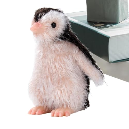 Naqqios Miniatur-Pinguin-Figuren – kreative tierische niedliche Silikonfiguren, realistische simulierte Pinguin-Schreibtischdekoration für Weihnachten von Naqqios