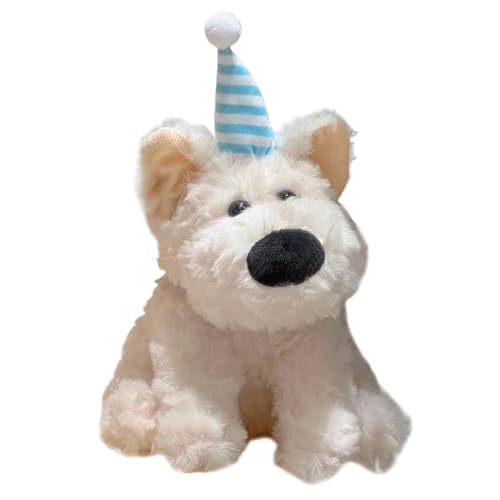 Naqqios West Highland Terrier Plüsch – West Highland Welpe West Highland Welpe Puppe Süße Schlafpuppe ragdolls Mädchen Plüschtier Geburtstagsgeschenk von Naqqios