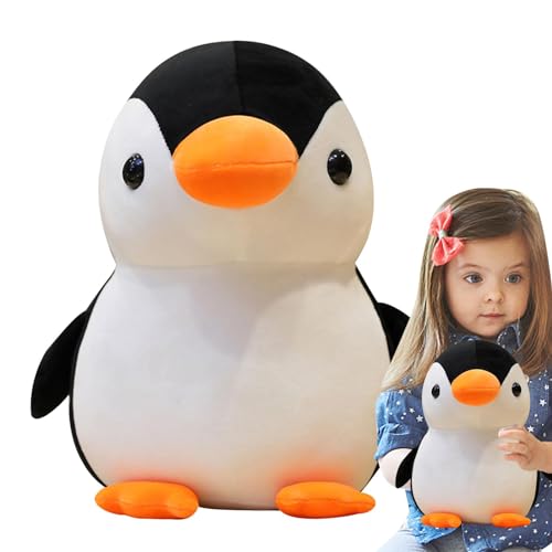 Pinguin-Stofftier - Pinguin-Plüschtier, Pinguin-Plüschtiere Aus PP-Baumwolle | Mühelos Tragbares Weiches Pinguin-Spielzeug, Bequemer Schlafbegleiter Für Kinder Und Erwachsene, Heimdekoration, Bettdeko von Naqqios