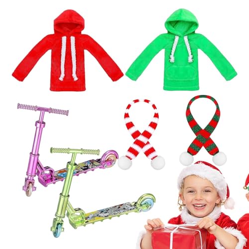 Weihnachtspuppenkleidung – Feiertags-Elfen-Outfit-Zubehör, Elfen-Weihnachtsdekorationsset | Weihnachtselfen-Outfit-Kleidung, Winterweihnacht von Naqqios