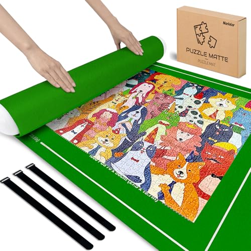 Nariolar Puzzlematte - Puzzle Matte Roll 500/1000/1500 Teile, Praktisches Zubehör für die Aufbewahrung und den Transport von Puzzles(Grün) Nariolar Puzzlematte - Puzzle Matte Roll 500/1000/1500 Teile, Praktisches Zubehör für die Aufbewahrung und den Transport von Puzzles(Grün) von Nariolar