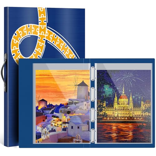 Nariolar Puzzle-Aufbewahrungsordner für 500 Teile – 10 HD-Taschen, Platz für 20 Puzzles,Staubdichtes & schützendes Puzzle-Zubehör, Ideal zum Aufbewahren und Ordnen von Puzzles von Nariolar